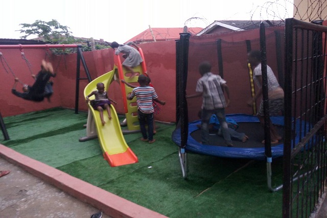 Children in the playing ground